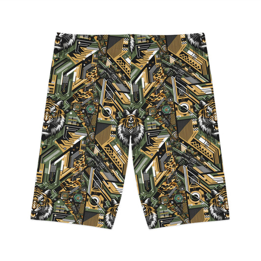 Neo-Camo Fusion Tech-Forward Streetwear Women's Bike Shorts - 8404 Design-58