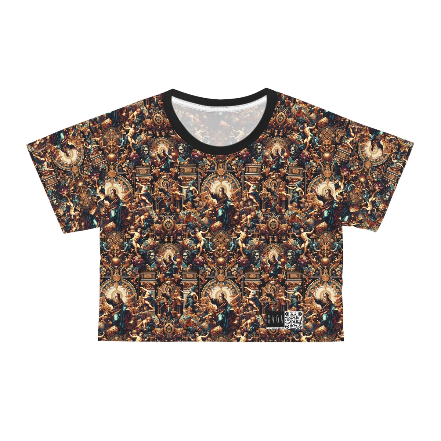Digital Renaissance Luxurious Streetwear Inspired By Classical Art With a Modern Twist Crop Tee - 8404 Design-64