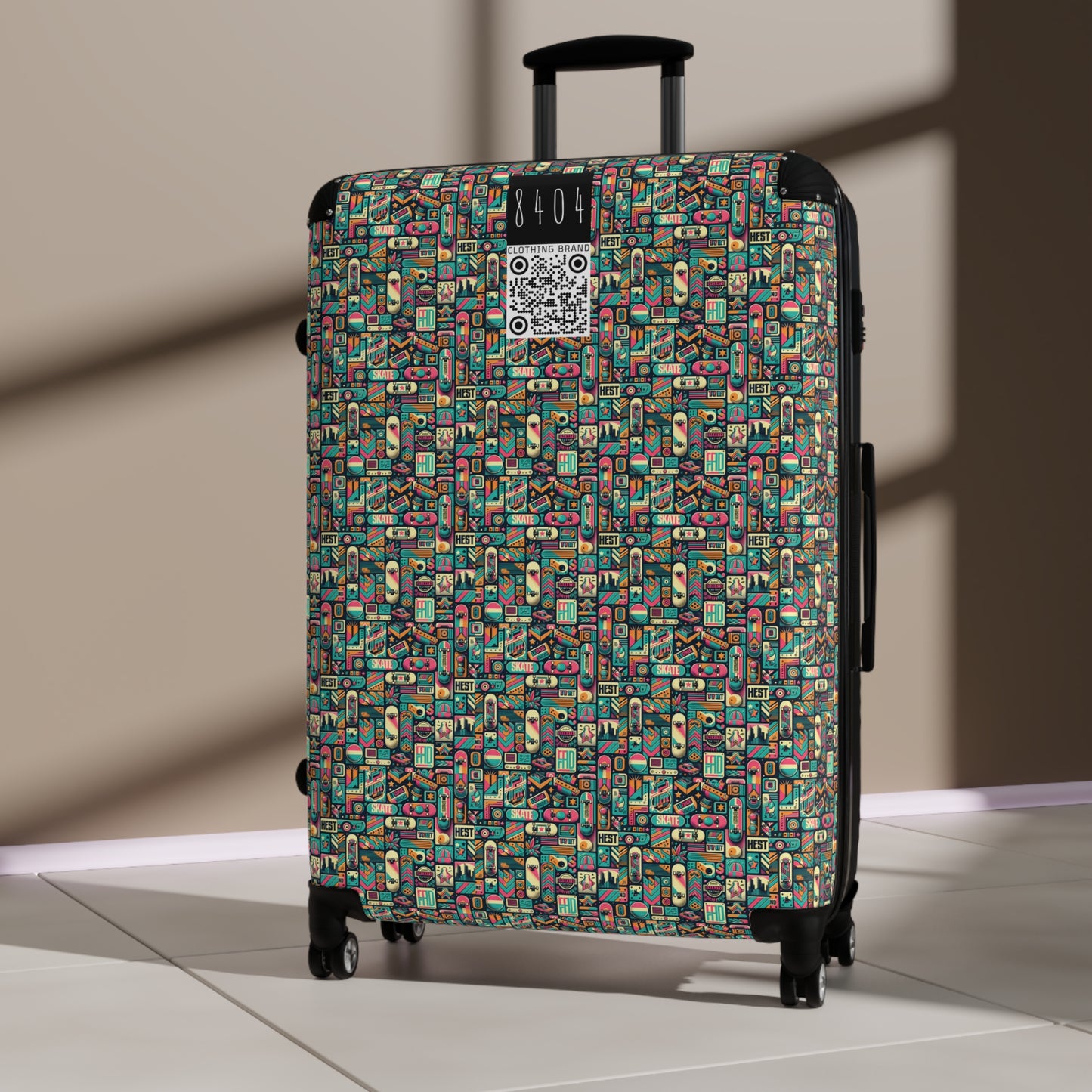 Skate Culture Revival Urban Retro Cool Suitcase - 8404 Design-61