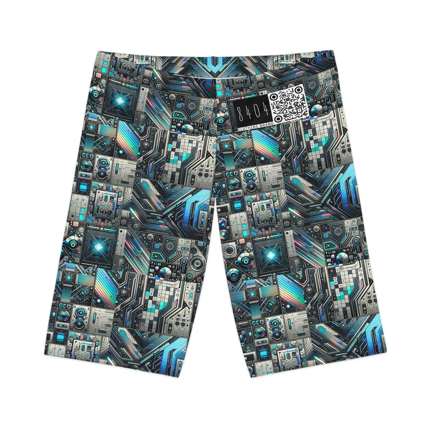 Tech-Infused Futurism Sleek Tech Edge Women's Bike Shorts - 8404 Design-48