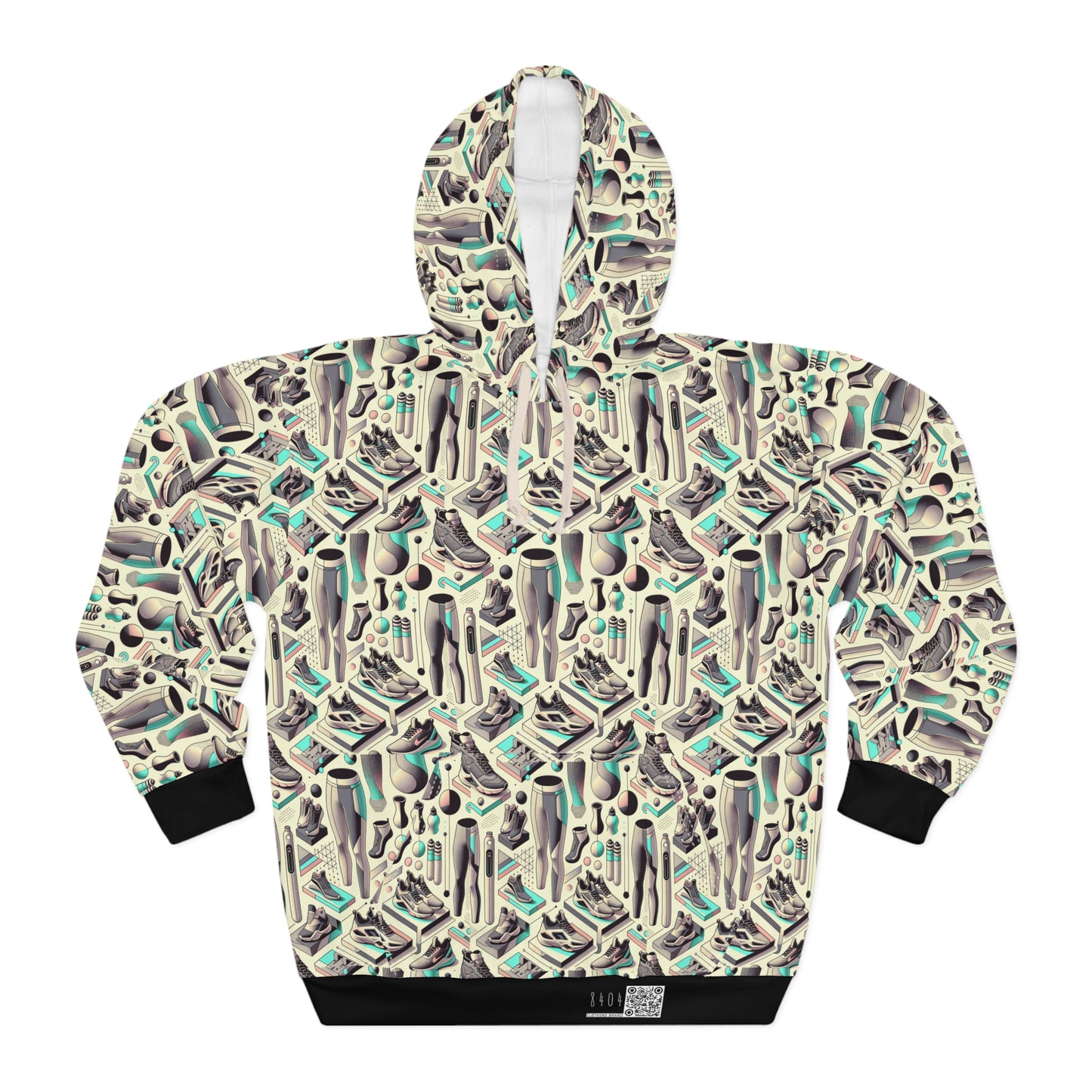 Tech-Infused Athleisure Futuristic Athletic Tech Pullover Hoodie - 8404 Design-44