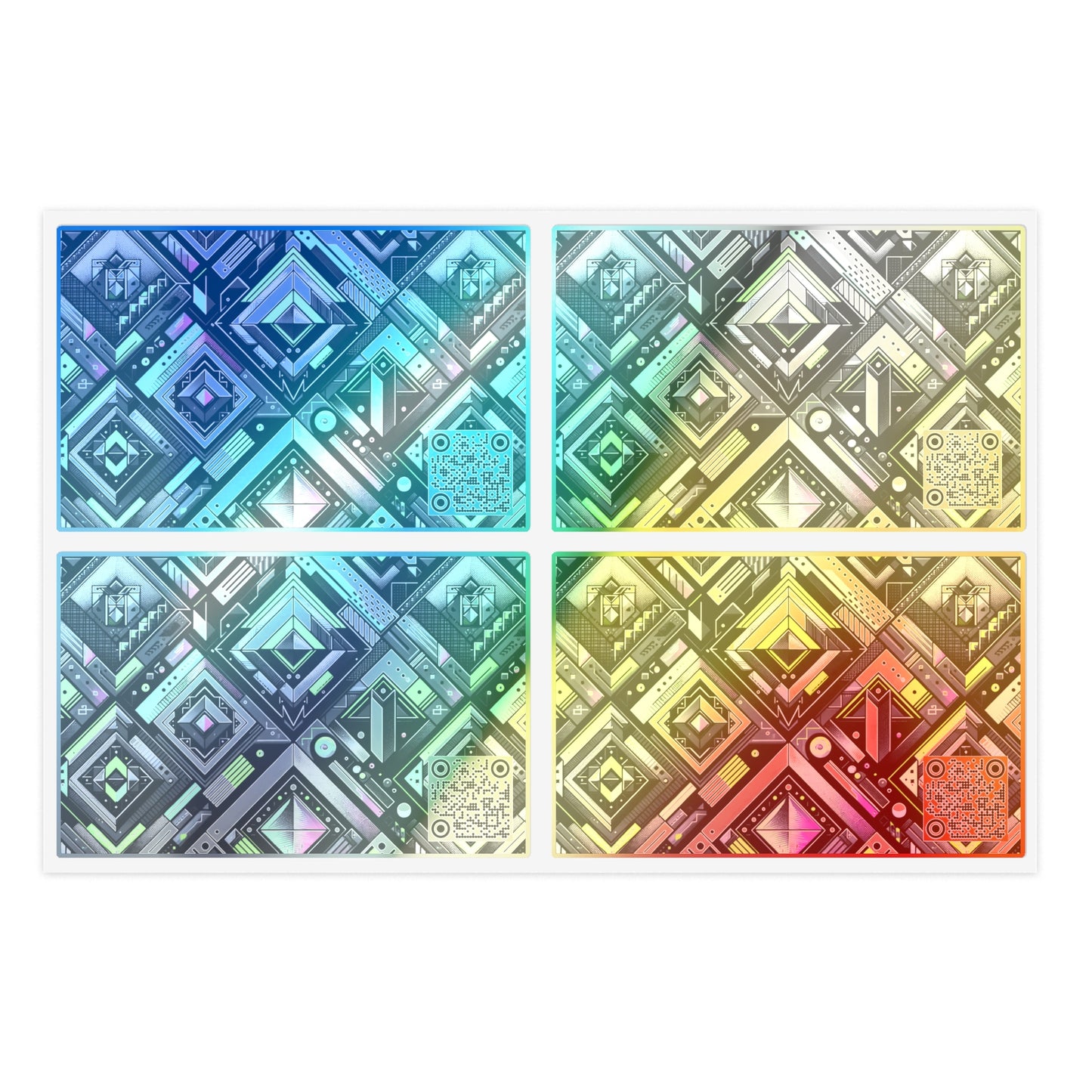 Retro Futurism Graphics Tech-Forward Streetwear Sticker Sheets - 8404 Design-48