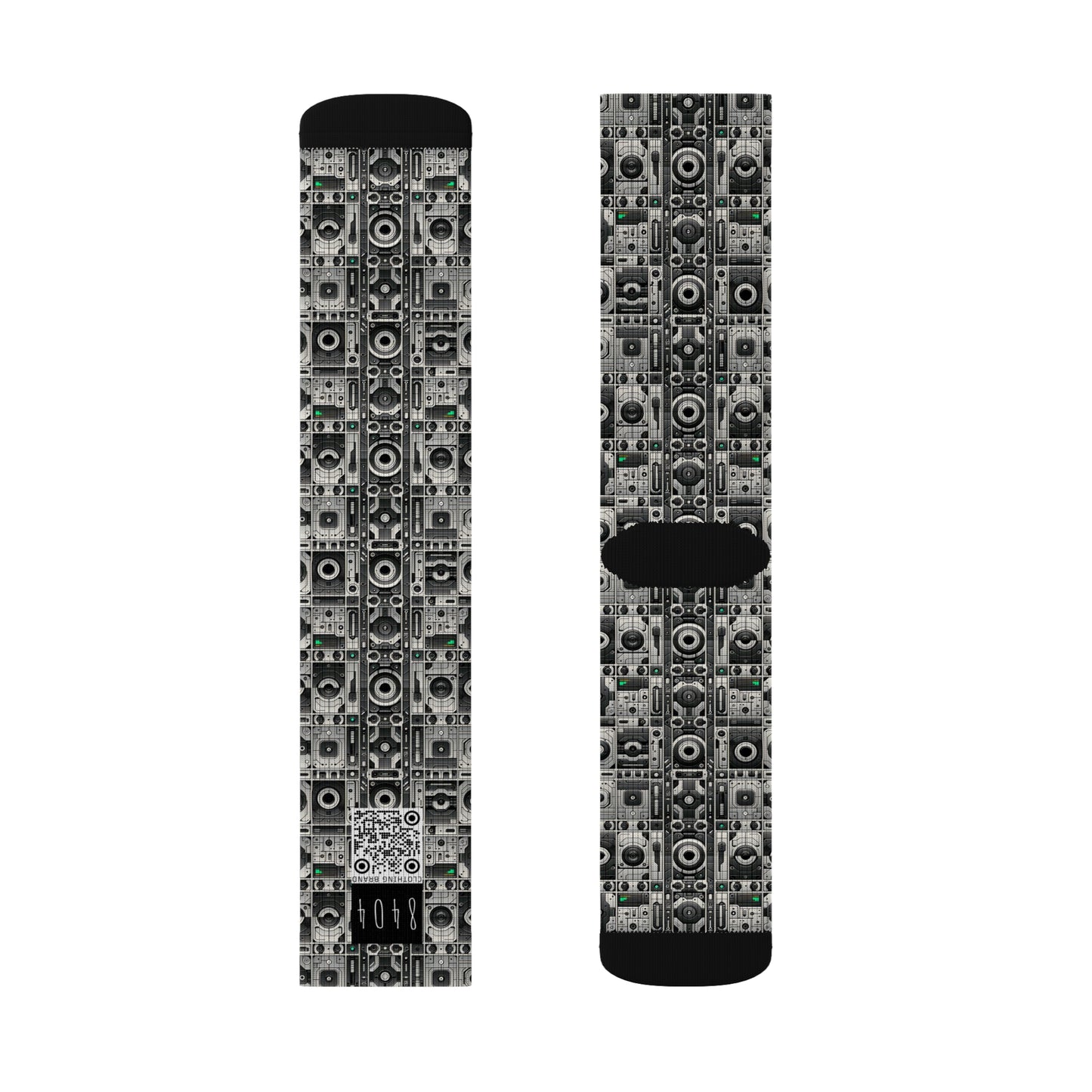 Tech Utility Aesthetics Tech-Forward Minimalism Sublimation Socks - 8404 Design-60