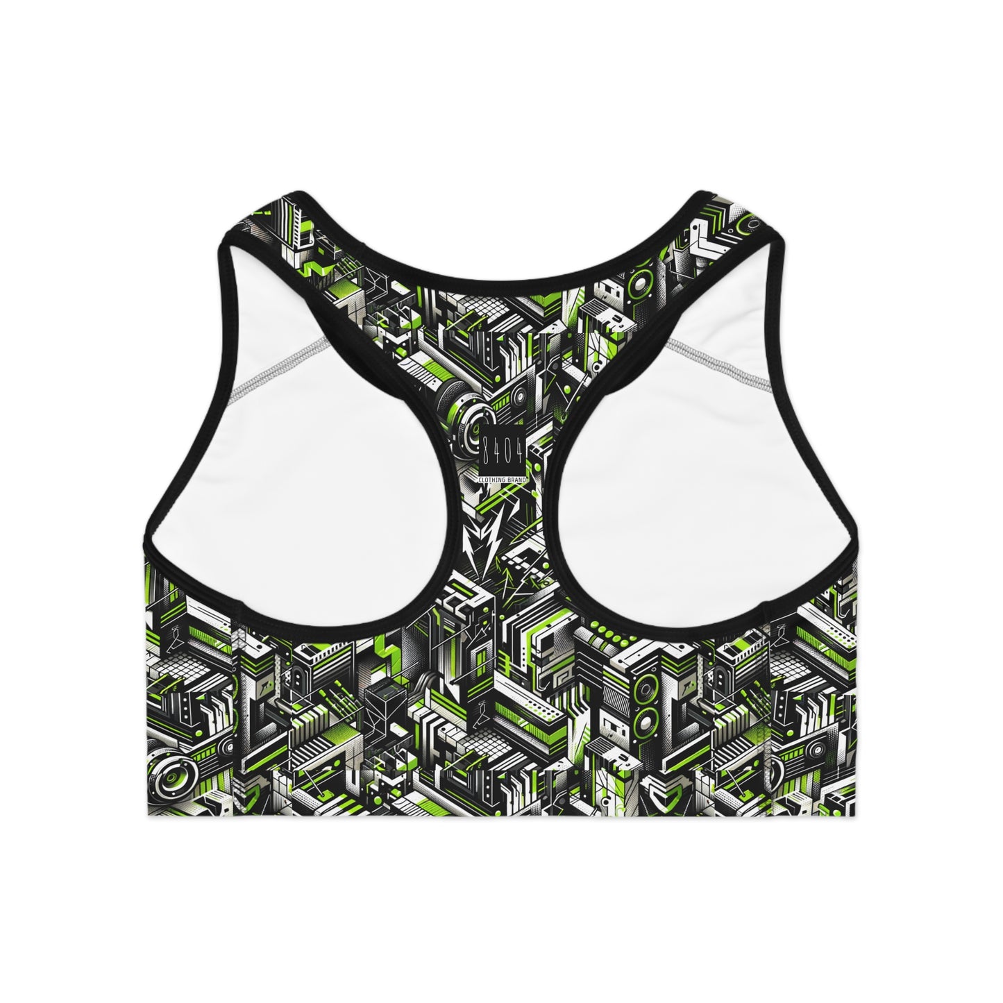 Graffiti Tech Fusion Bold Streetwear Fusion Sports Bra - 8404 Design-53