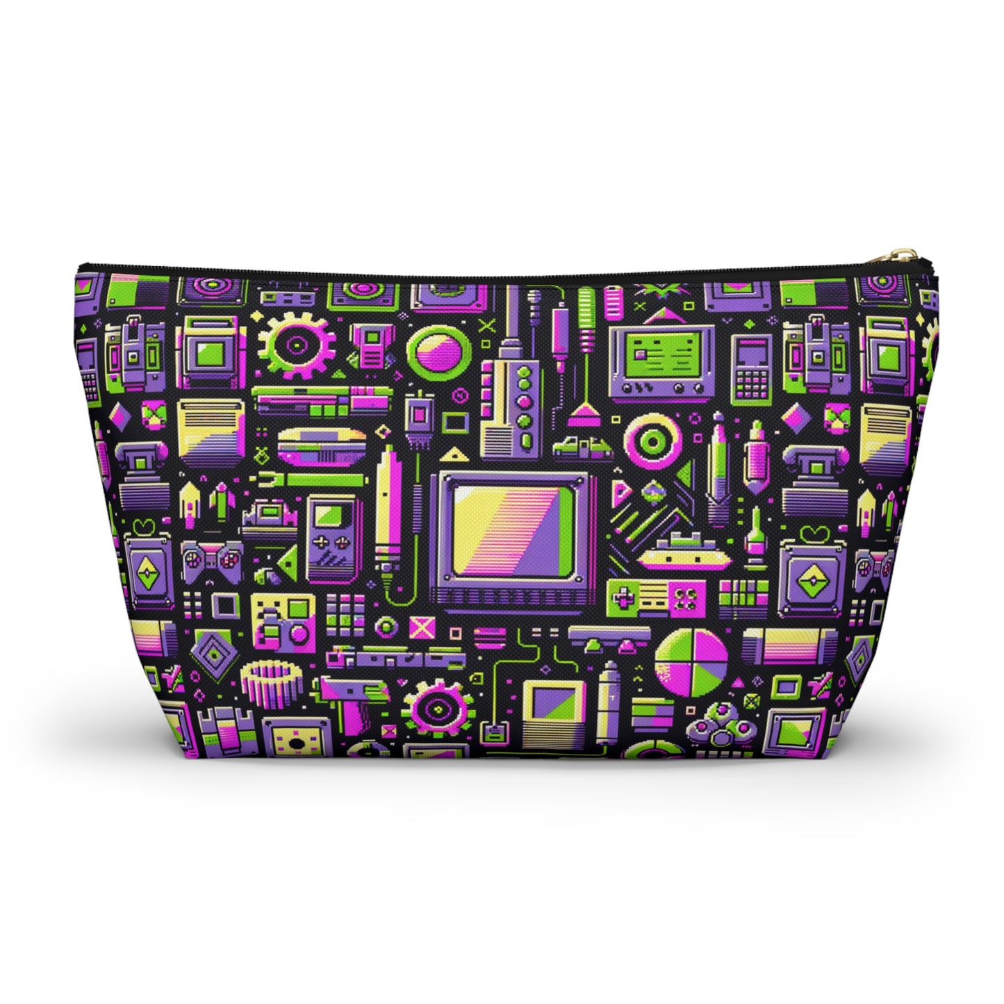 Digital Nostalgia Remix Modern Vintage Fusion Accessory Pouch W T-Bottom - 8404 Design-67