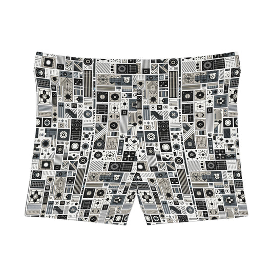 Digital Minimalism Minimalist Tech Women's Shorts - 8404 Design-45