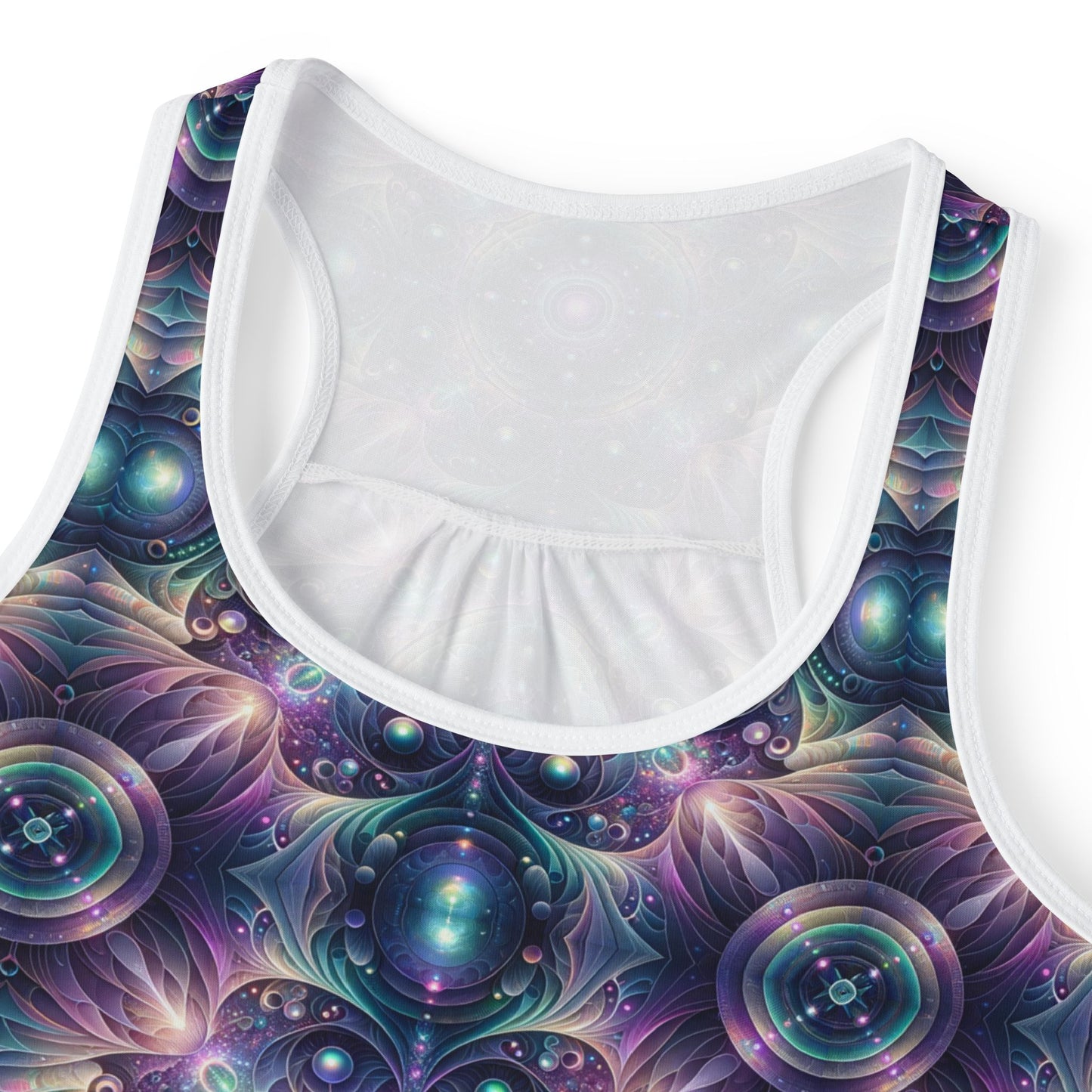 Iridescent Tech Fusion Tech-Forward Streetwear Women's Tank Top - 8404 Design-61