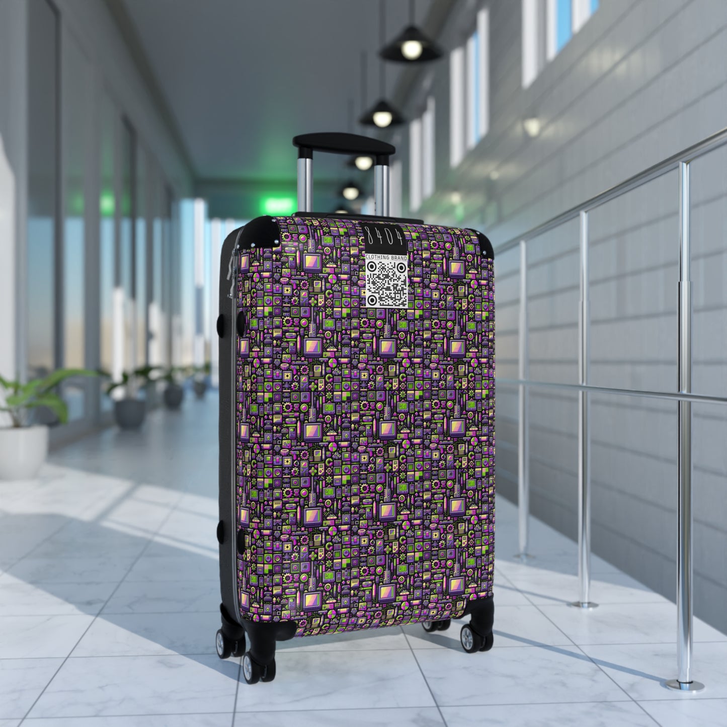 Digital Nostalgia Remix Modern Vintage Fusion Suitcase - 8404 Design-67