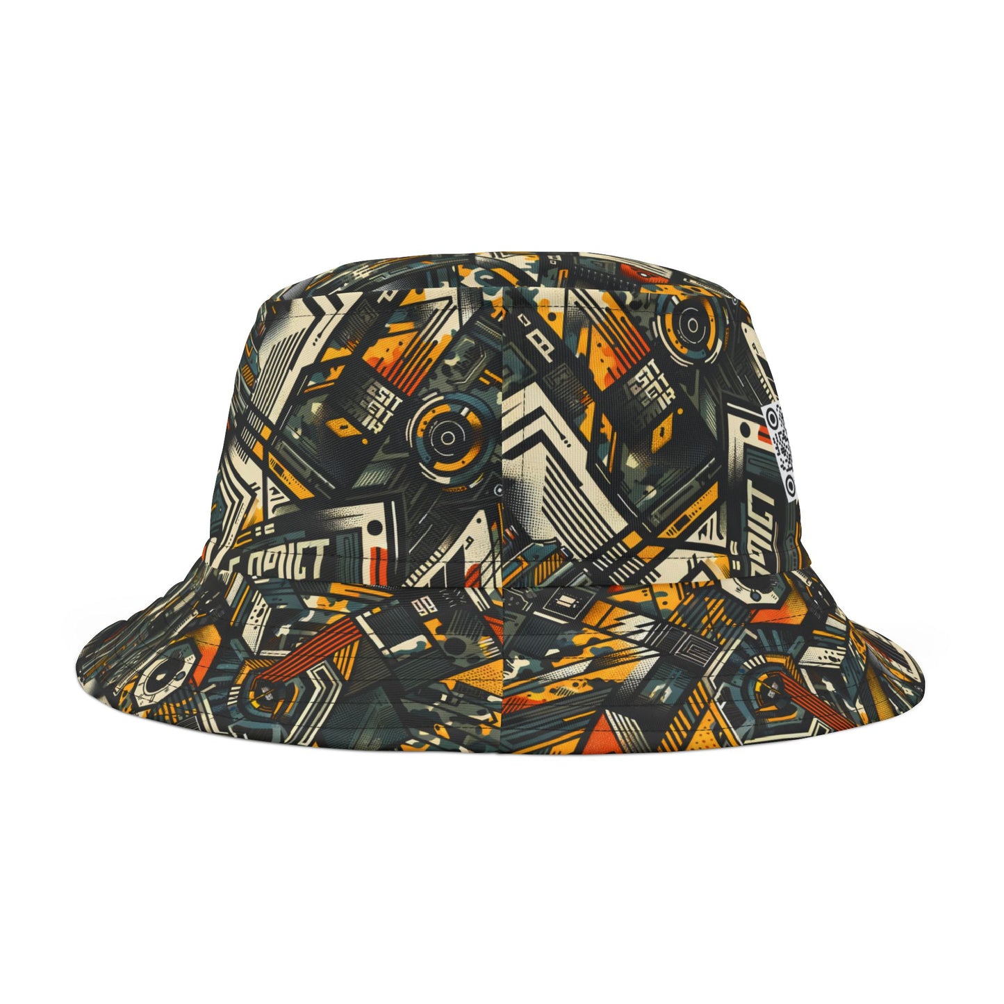 Digital Punk Futuristic Grunge Bucket Hat - 8404 Design-49