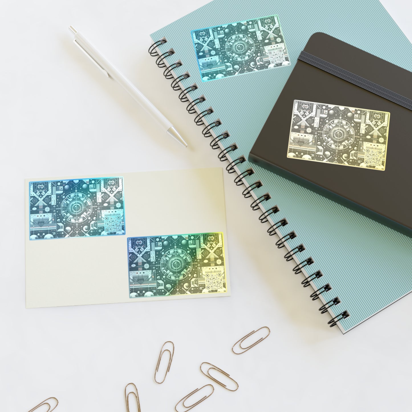 Tech-Inspired Graphic Tees Tech-Forward Streetwear Sticker Sheets - 8404 Design-64