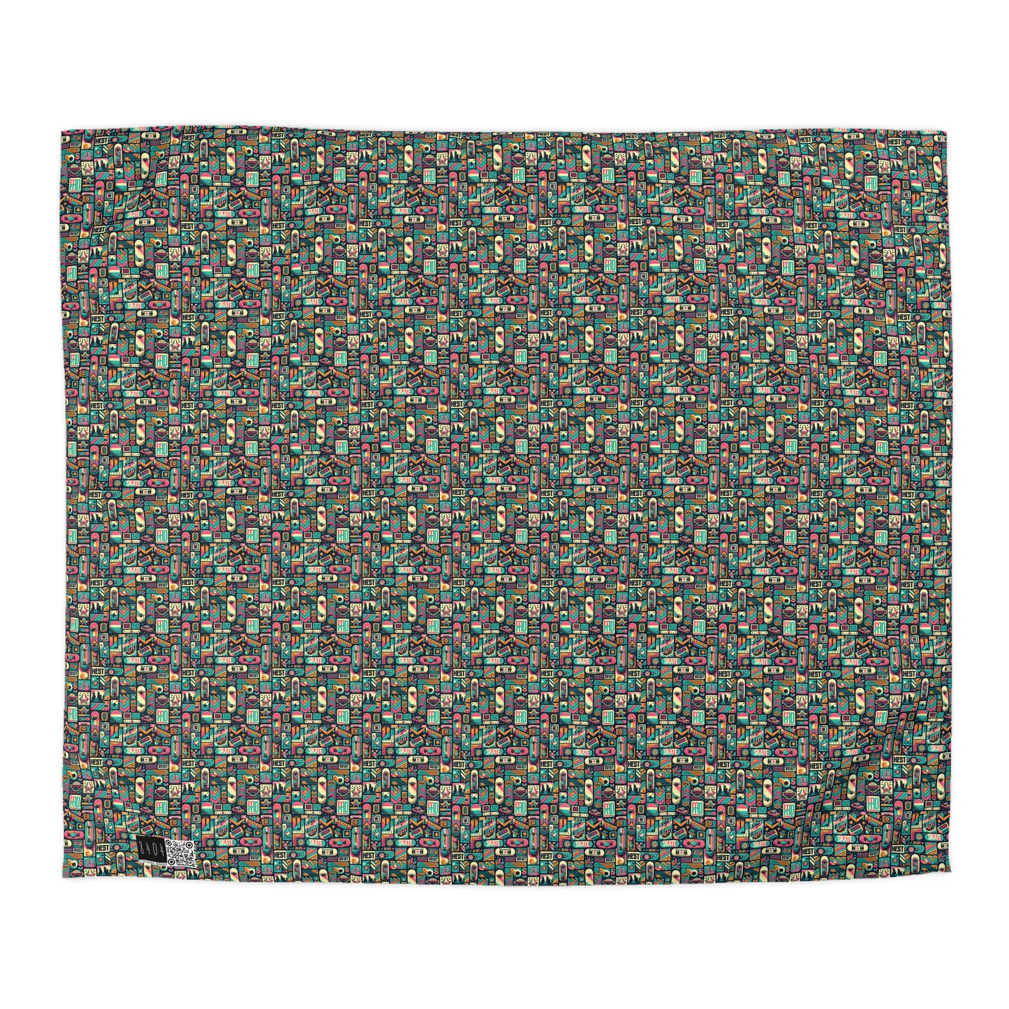 Skate Culture Revival Urban Retro Cool Microfiber Duvet Cover - 8404 Design-61