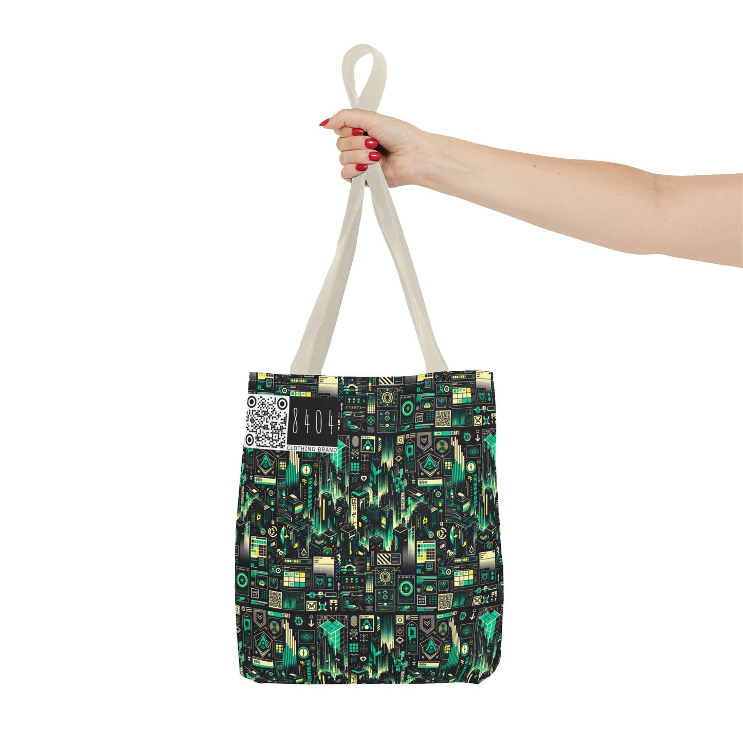 Digital Dystopia Tech Noir Tote Bag - 8404 Design-63