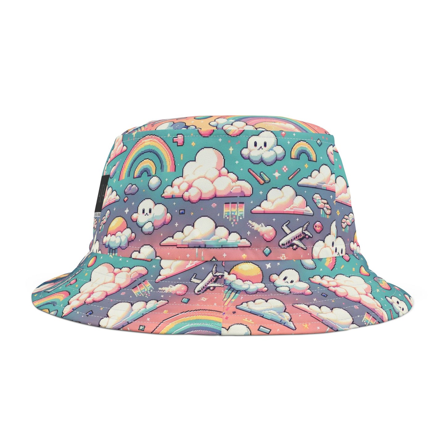 Digital Dreamland Whimsical and Nostalgic Streetwear With a Digital Twist Bucket Hat - 8404 Design-58
