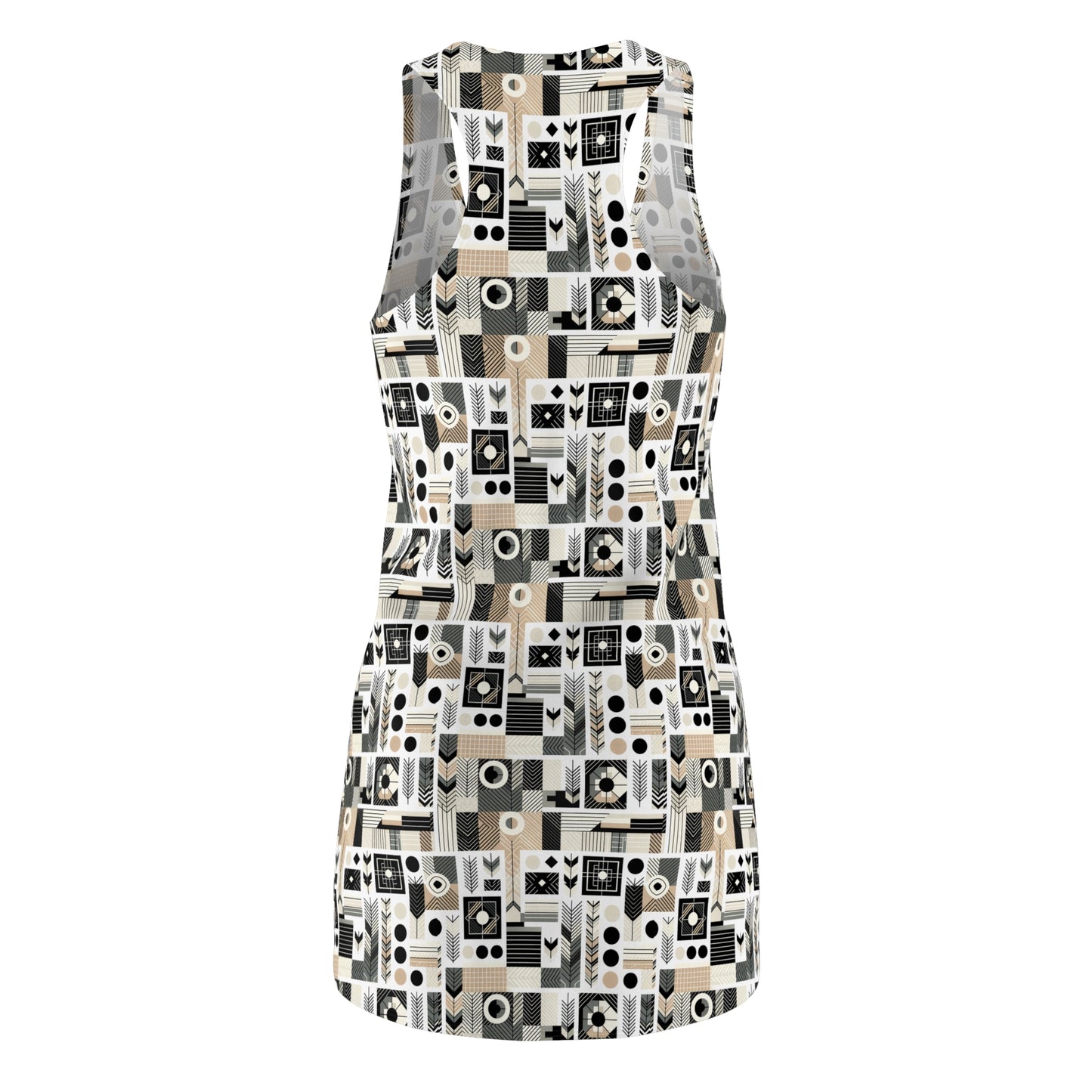 Elevated Athleisure Modern Sophistication With Sporty Elements Women's Cut & Sew Racerback Dress - 8404 Design-57