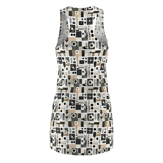 Elevated Athleisure Modern Sophistication With Sporty Elements Women's Cut & Sew Racerback Dress - 8404 Design-57