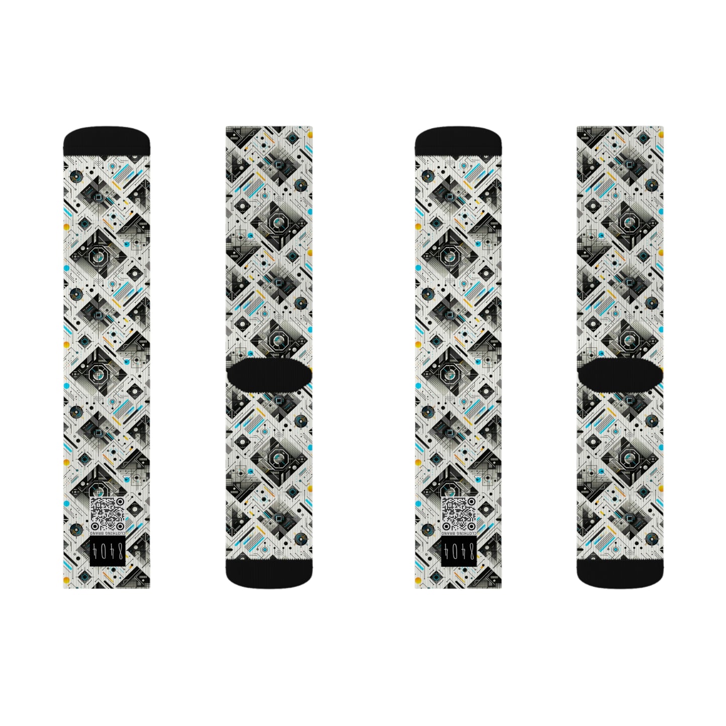 Tech Minimalism Minimalist Tech Sublimation Socks - 8404 Design-47