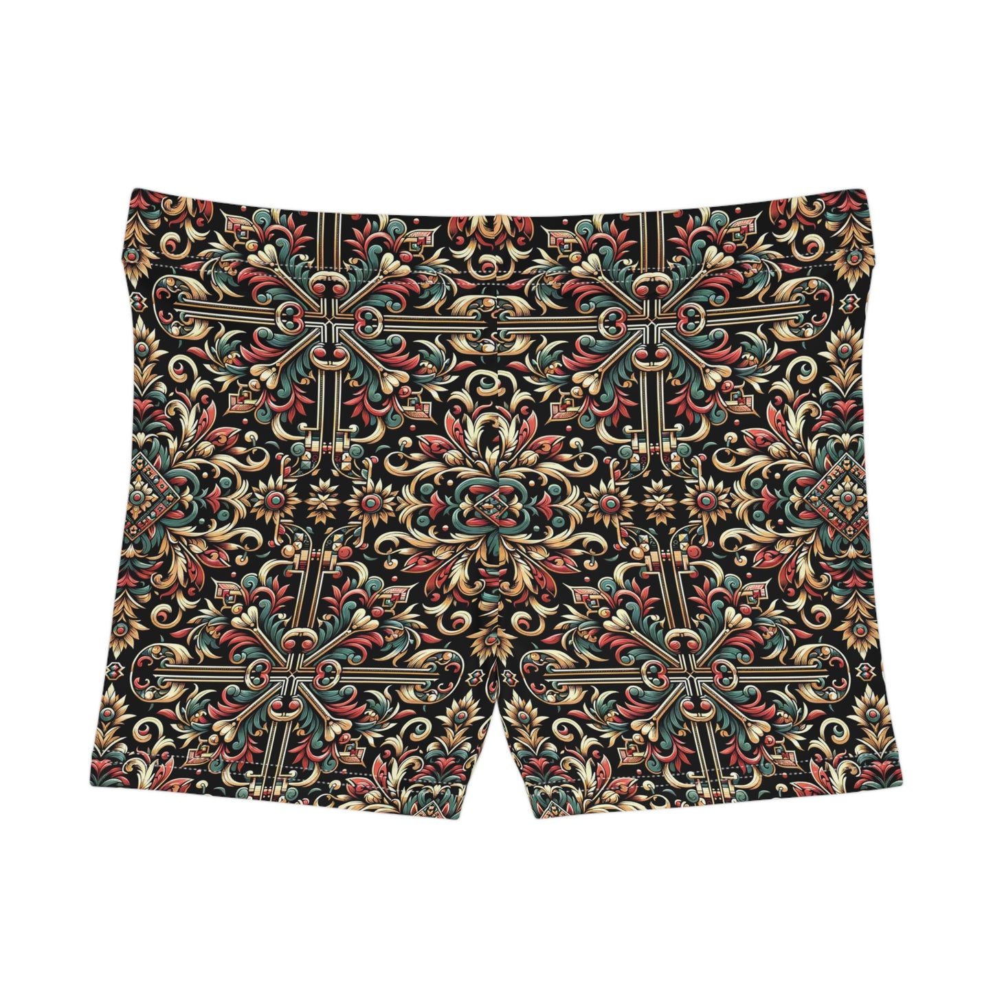 Streetwear Renaissance Artistic Clash of Old and New Women's Shorts - 8404 Design-46