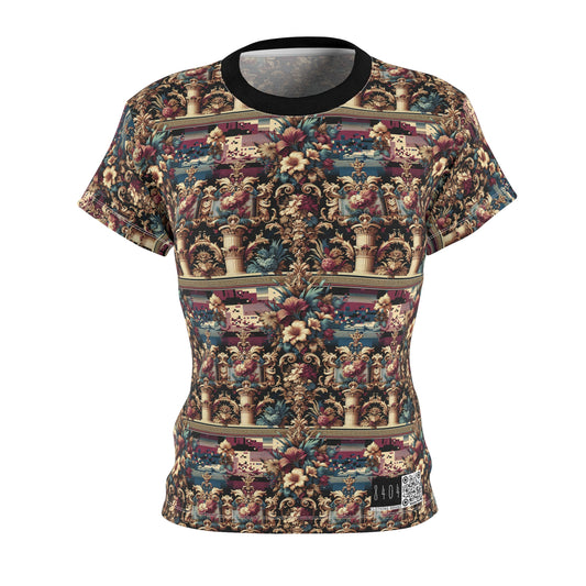Digital Renaissance Modern Baroque Fusion Women's Cut & Sew Tee - 8404 Design-58