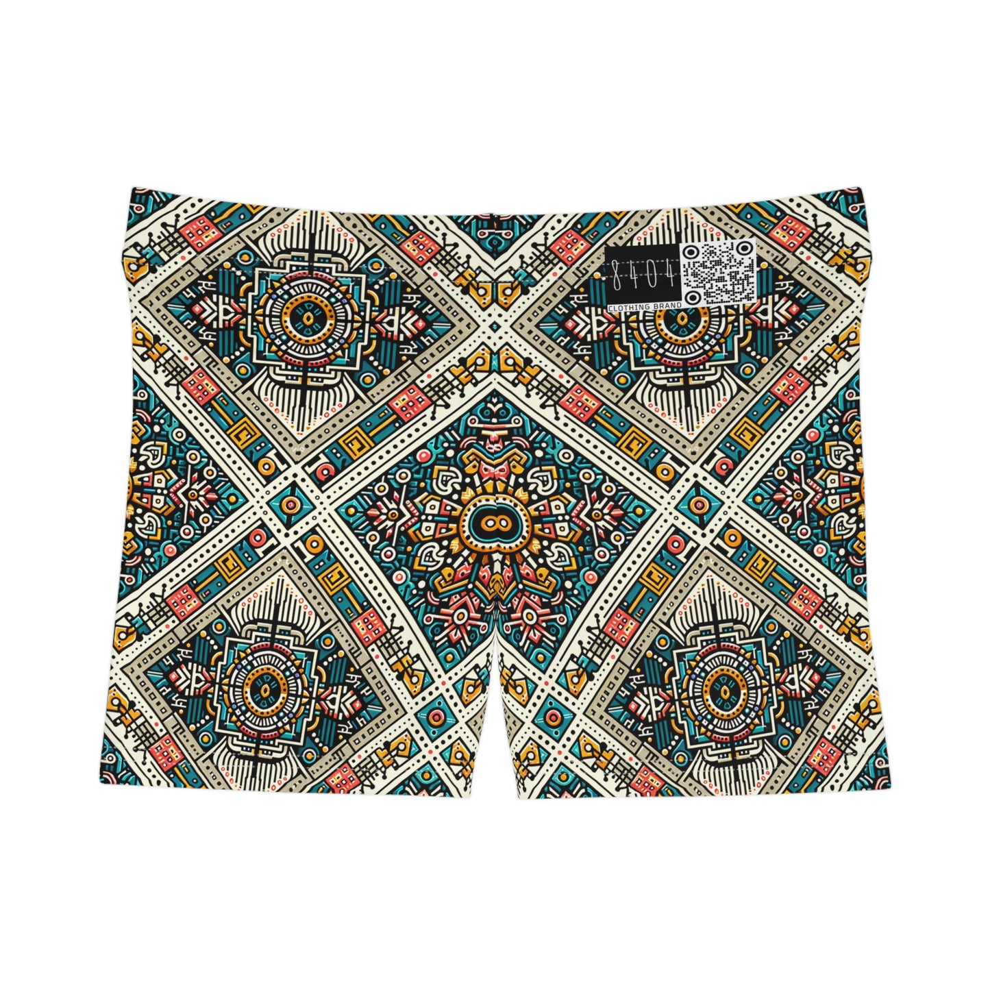 Cultural Fusion Tech Blend of Cultural Heritage With Tech-Inspired Elements Women's Shorts - 8404 Design-64