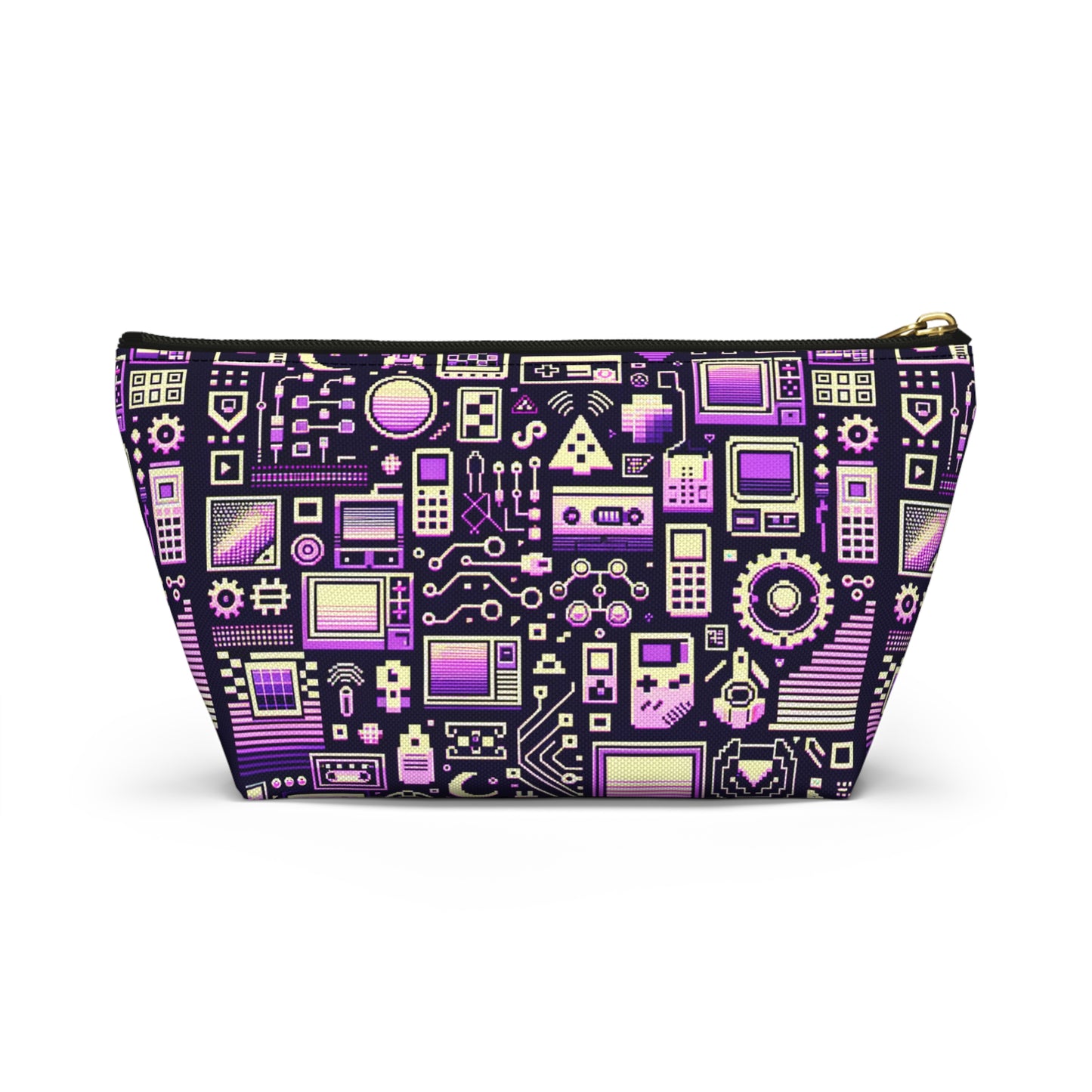 Digital Nostalgia Remix Modern Vintage Fusion Accessory Pouch W T-Bottom - 8404 Design-54