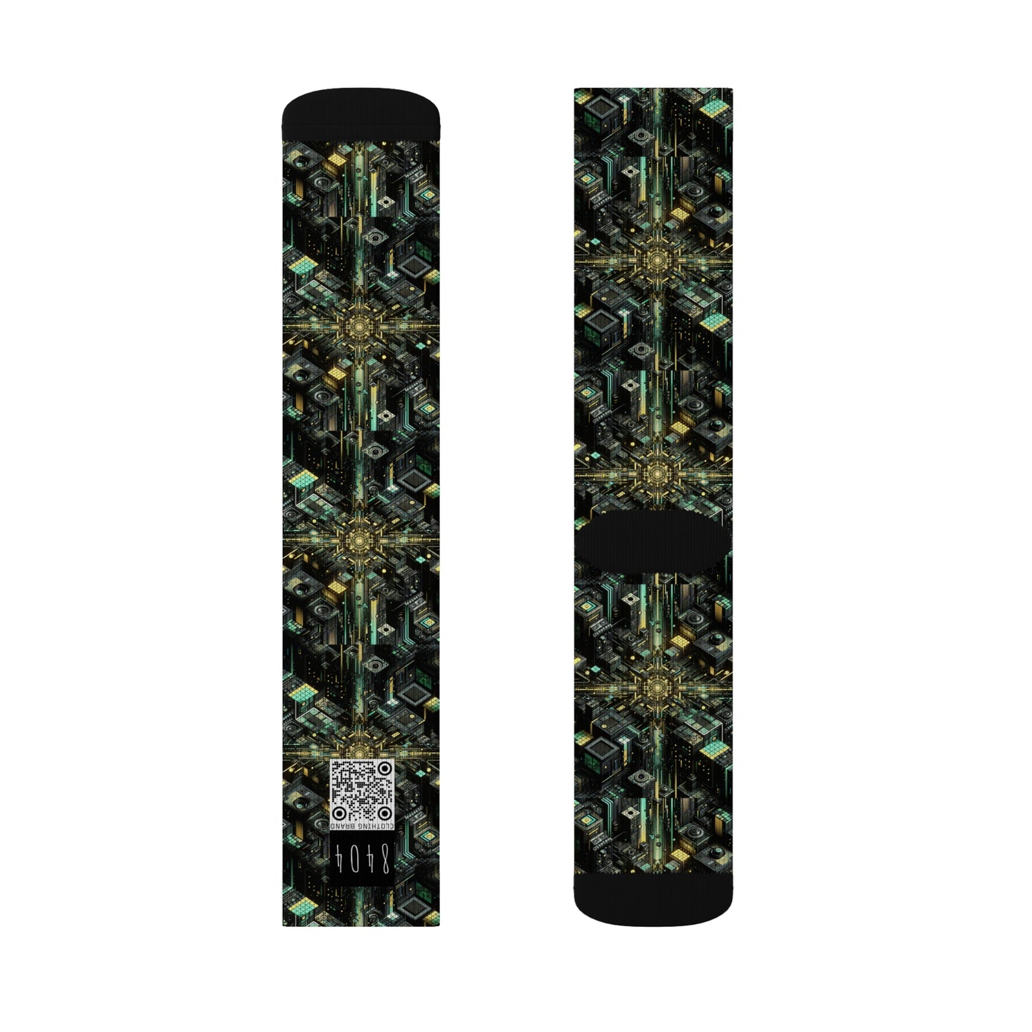 Tech Noir Graphics Tech-Inspired Streetwear Sublimation Socks - 8404 Design-66