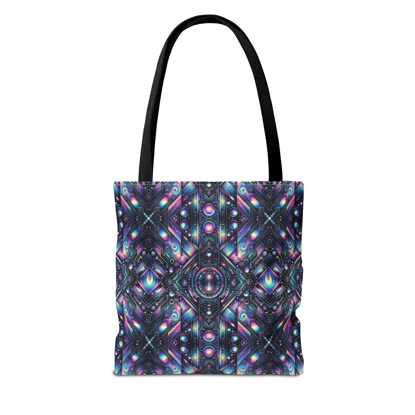Galactic Hues Tech-Forward Cosmic Fusion Tote Bag - 8404 Design-58
