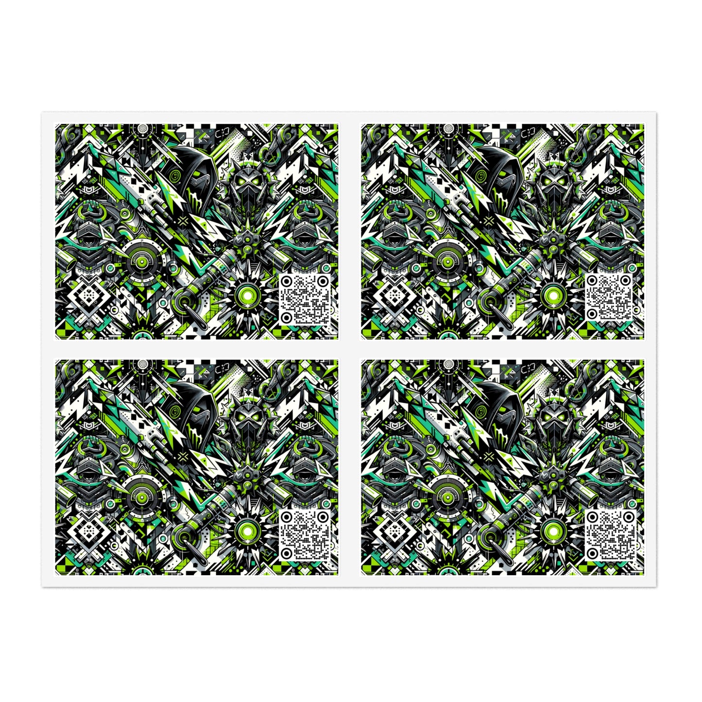 Graffiti Tech Fusion Bold Streetwear Fusion Sticker Sheets - 8404 Design-50