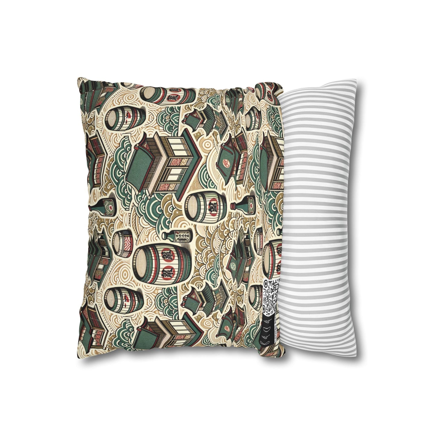 Cultural Artisanal Fusion Contemporary Cultural Elegance Spun Polyester Square Pillowcase - 8404 Design-68