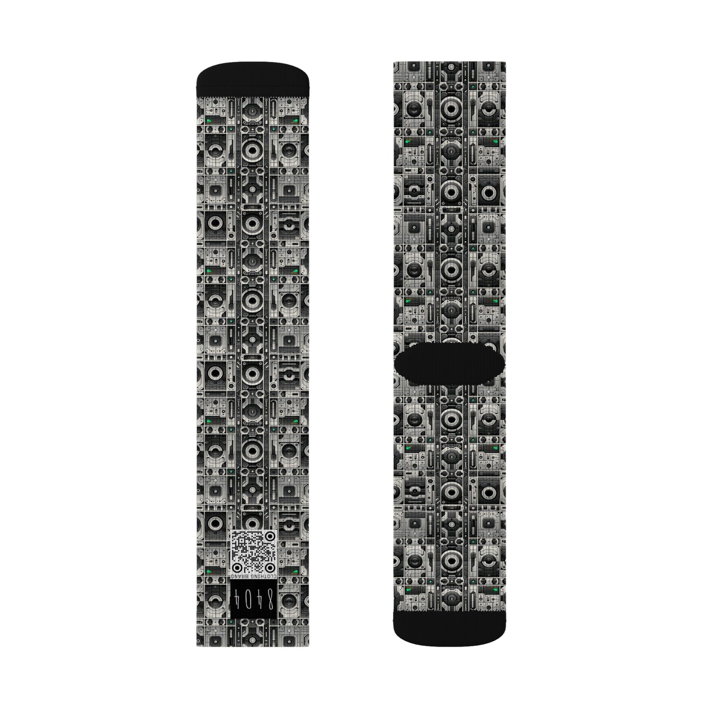 Tech Utility Aesthetics Tech-Forward Minimalism Sublimation Socks - 8404 Design-60