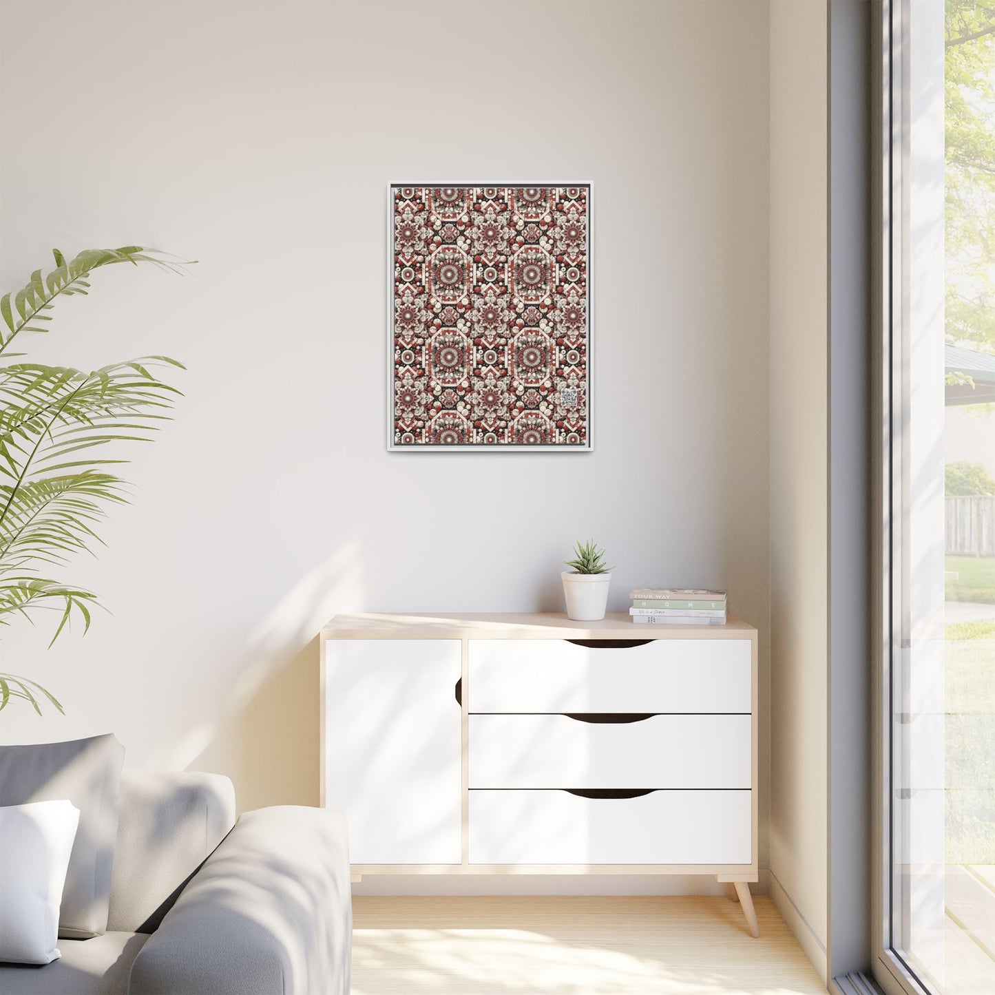 Neo Jomon Sculptural Aesthetics Artisanal Streetwear Matte Canvas, Framed (multi-Color) - 8404 Design-55 A