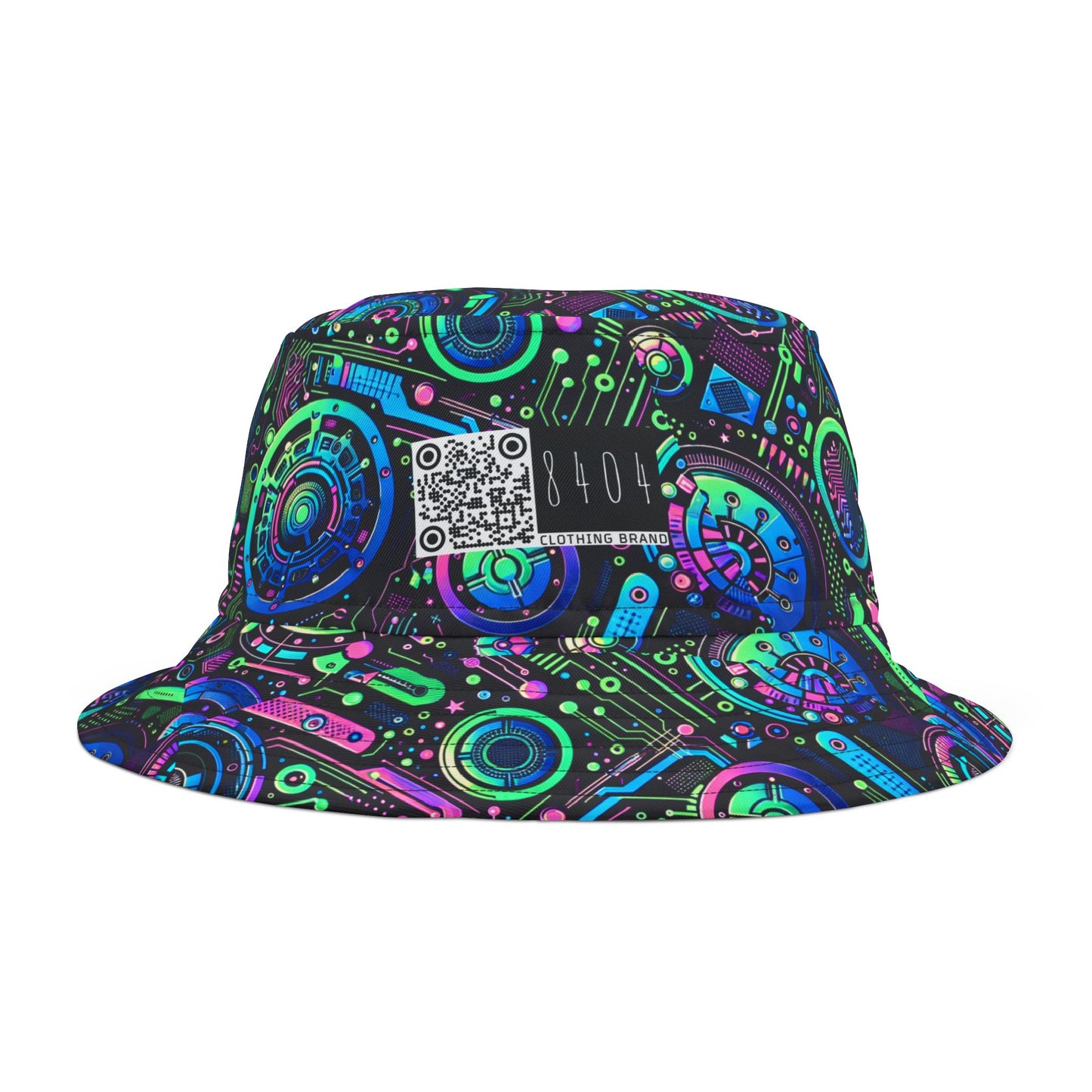 Tech-Infused Neon Tech-Forward Streetwear Bucket Hat - 8404 Design-31