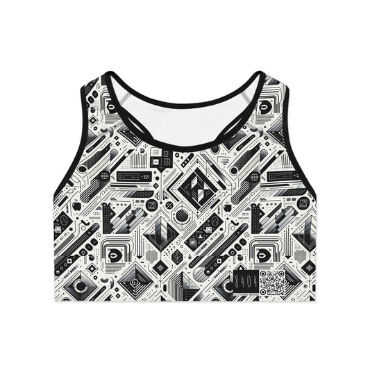 Tech Minimalism Minimalist Tech Sports Bra - 8404 Design-72