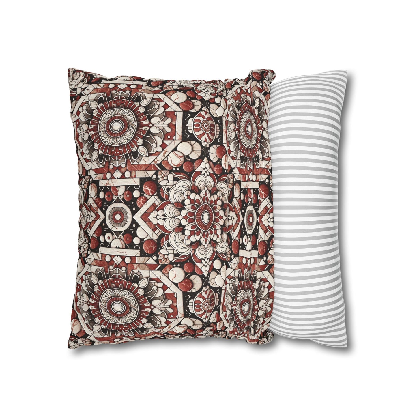Neo Jomon Sculptural Aesthetics Artisanal Streetwear Spun Polyester Square Pillowcase - 8404 Design-55