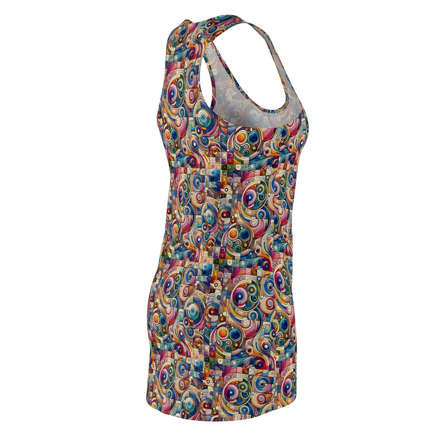 Digital Artistic Expression Artistic Streetwear Women's Cut & Sew Racerback Dress - 8404 Design-49