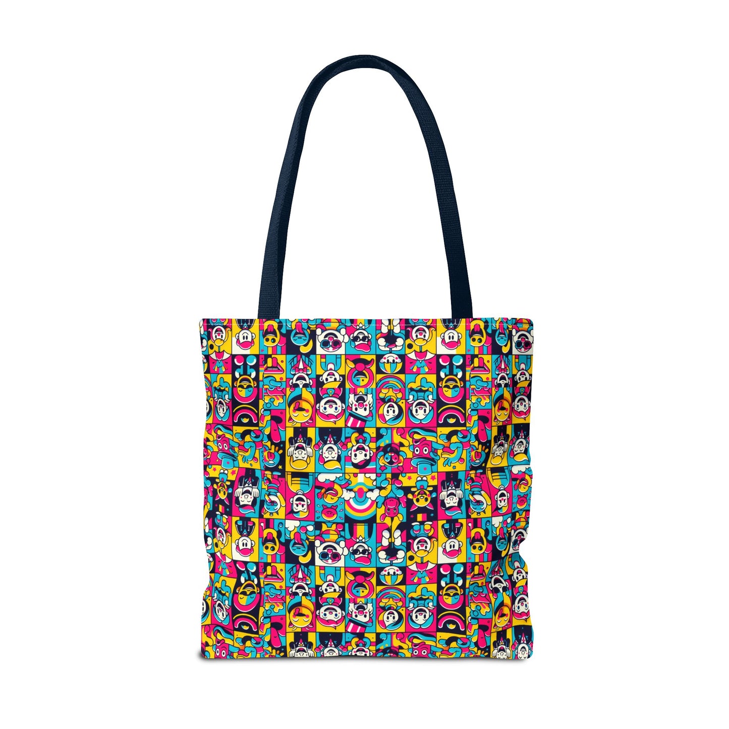Neon Pop Playful Pop Culture Mashup Tote Bag - 8404 Design-60