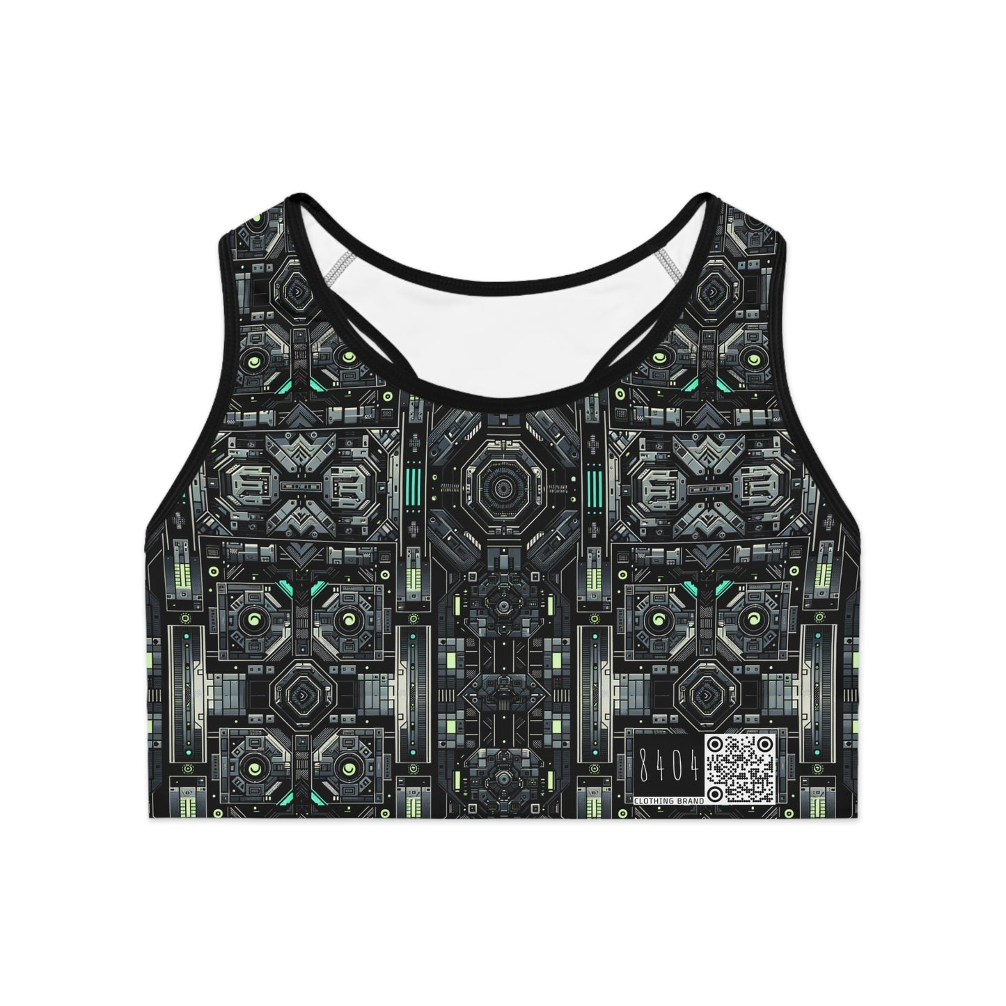 Tech Noir Tech-Forward Minimalism Sports Bra - 8404 Design-52