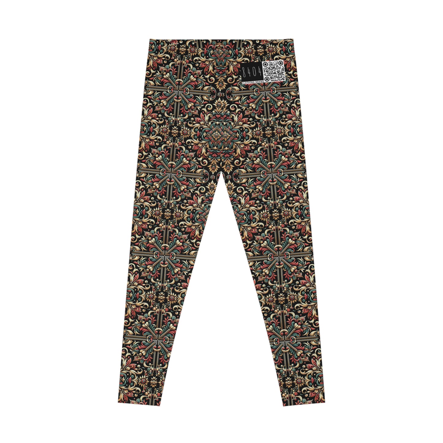 Streetwear Renaissance Artistic Clash of Old and New Stretch Leggings - 8404 Design-46