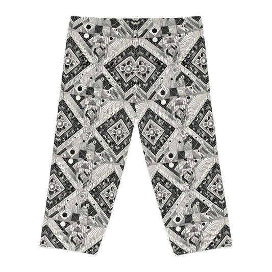 Tech Minimalism Minimalist Tech Women's Capri Leggings - 8404 Design-54