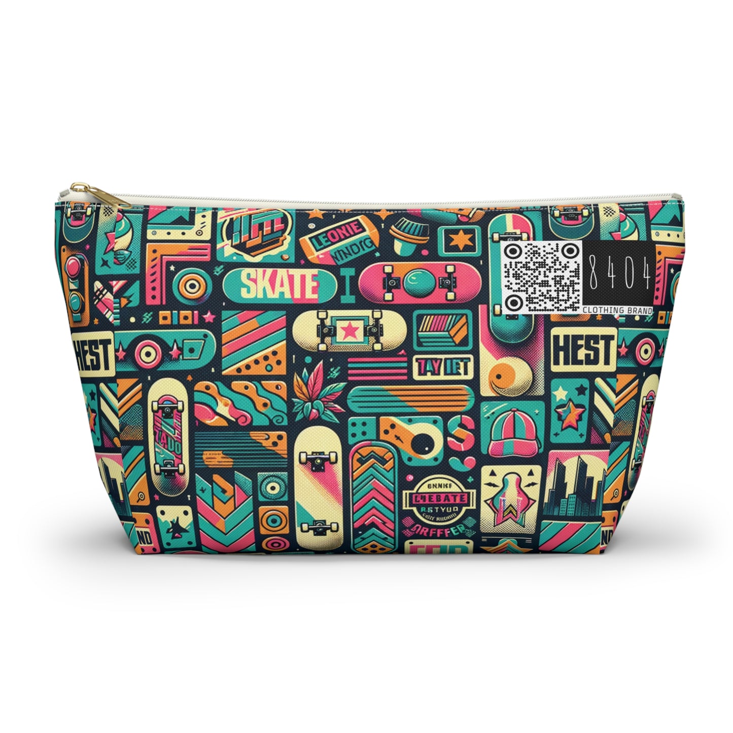 Skate Culture Revival Urban Retro Cool Accessory Pouch W T-Bottom - 8404 Design-61