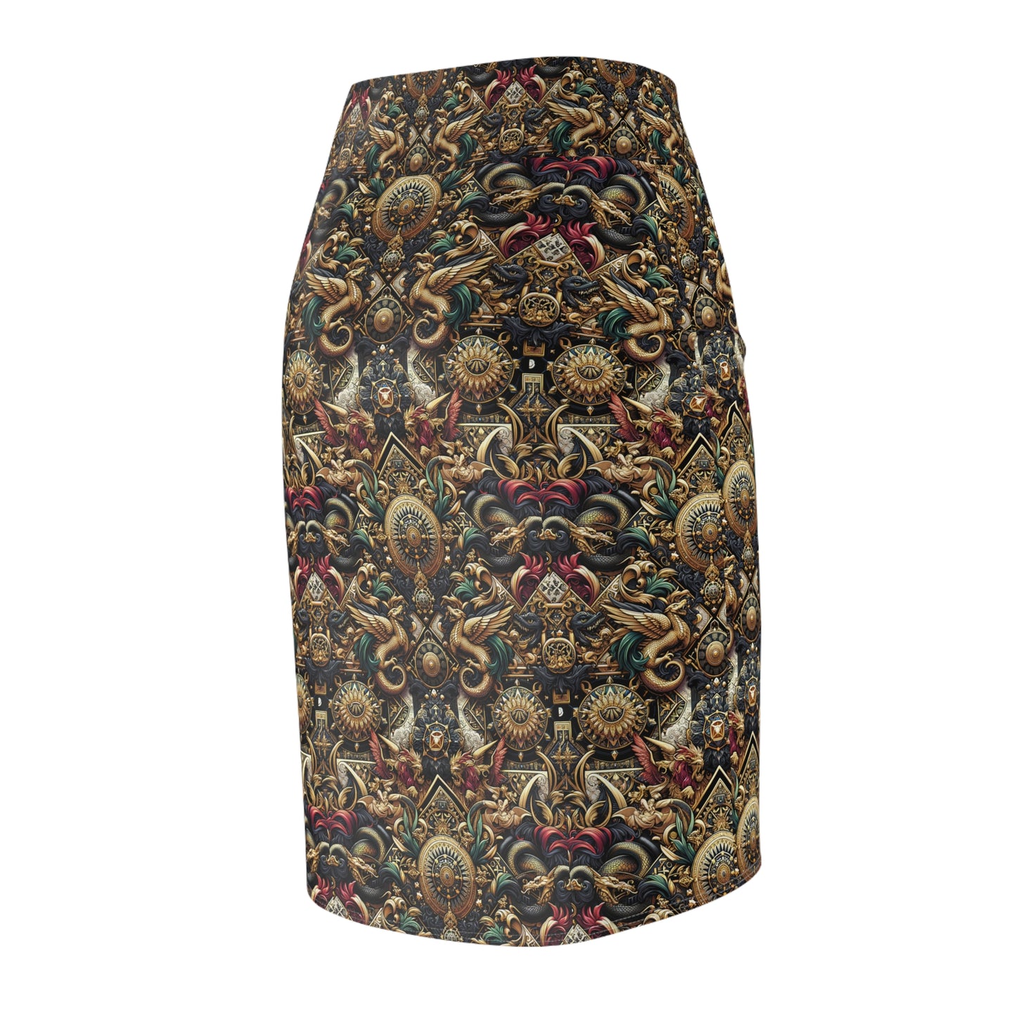 Digital Renaissance Luxurious Streetwear Inspired By Classical Art With a Modern Twist Women's Pencil Skirt - 8404 Design-76