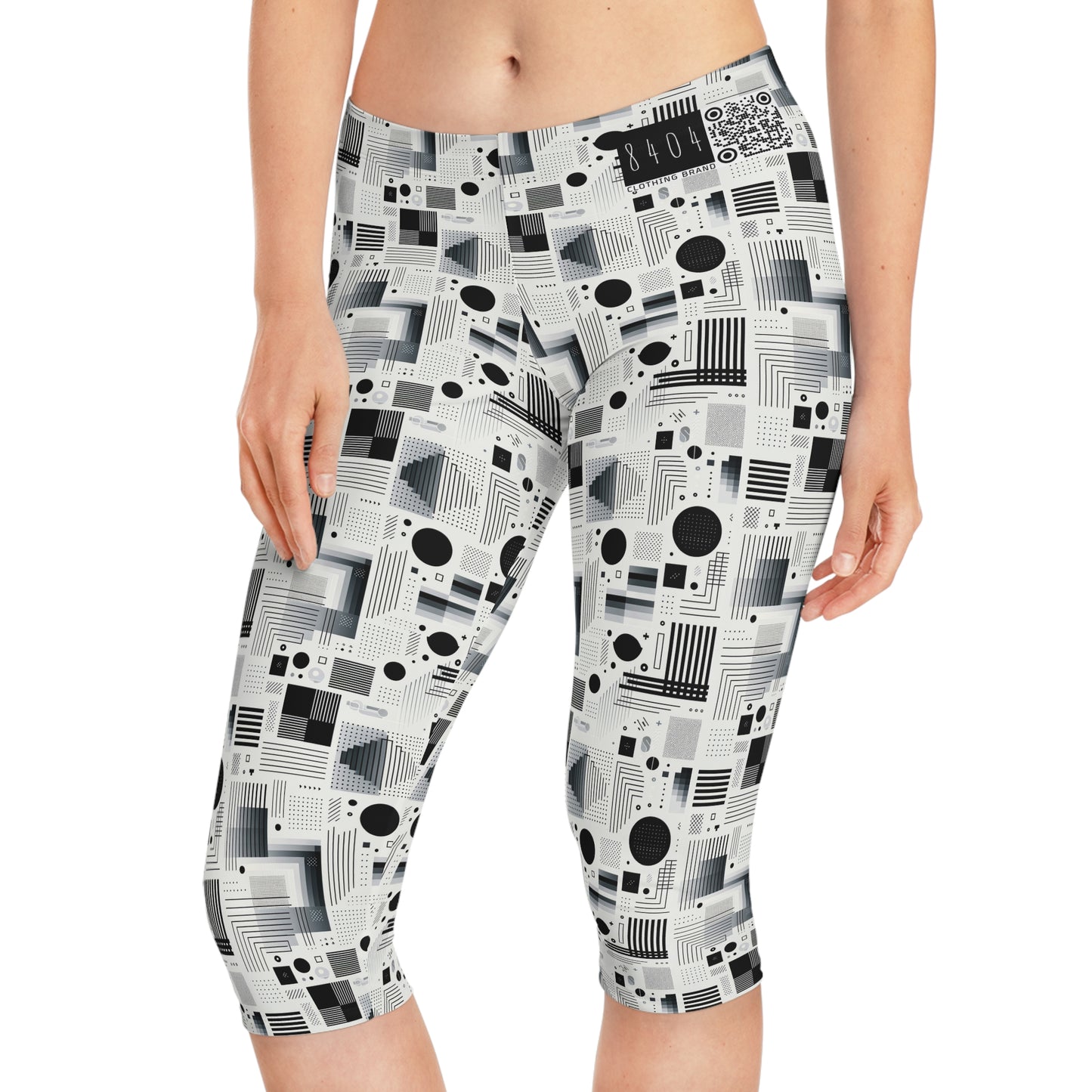 Digital Minimalism Minimalist Tech Women's Capri Leggings - 8404 Design-60