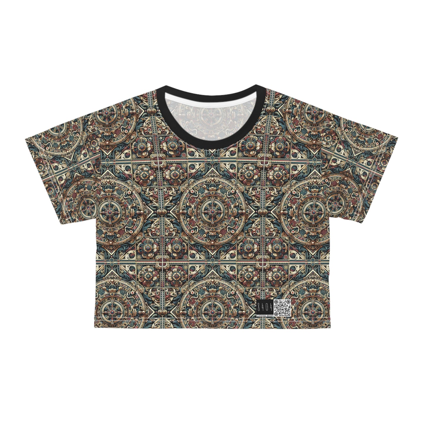 Urban Renaissance Historical Fusion With Street Edge Crop Tee - 8404 Design-57