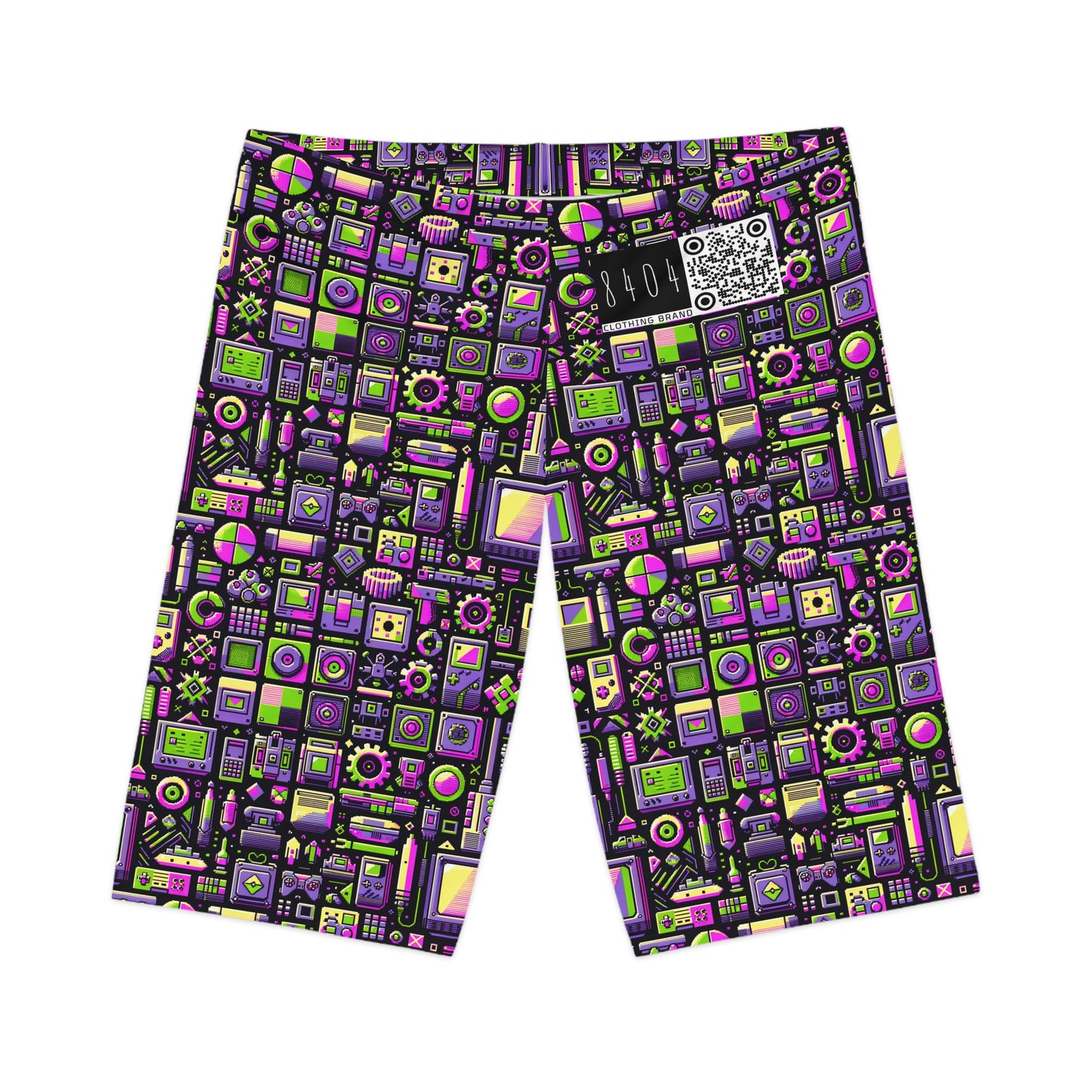 Digital Nostalgia Remix Modern Vintage Fusion Women's Bike Shorts - 8404 Design-67