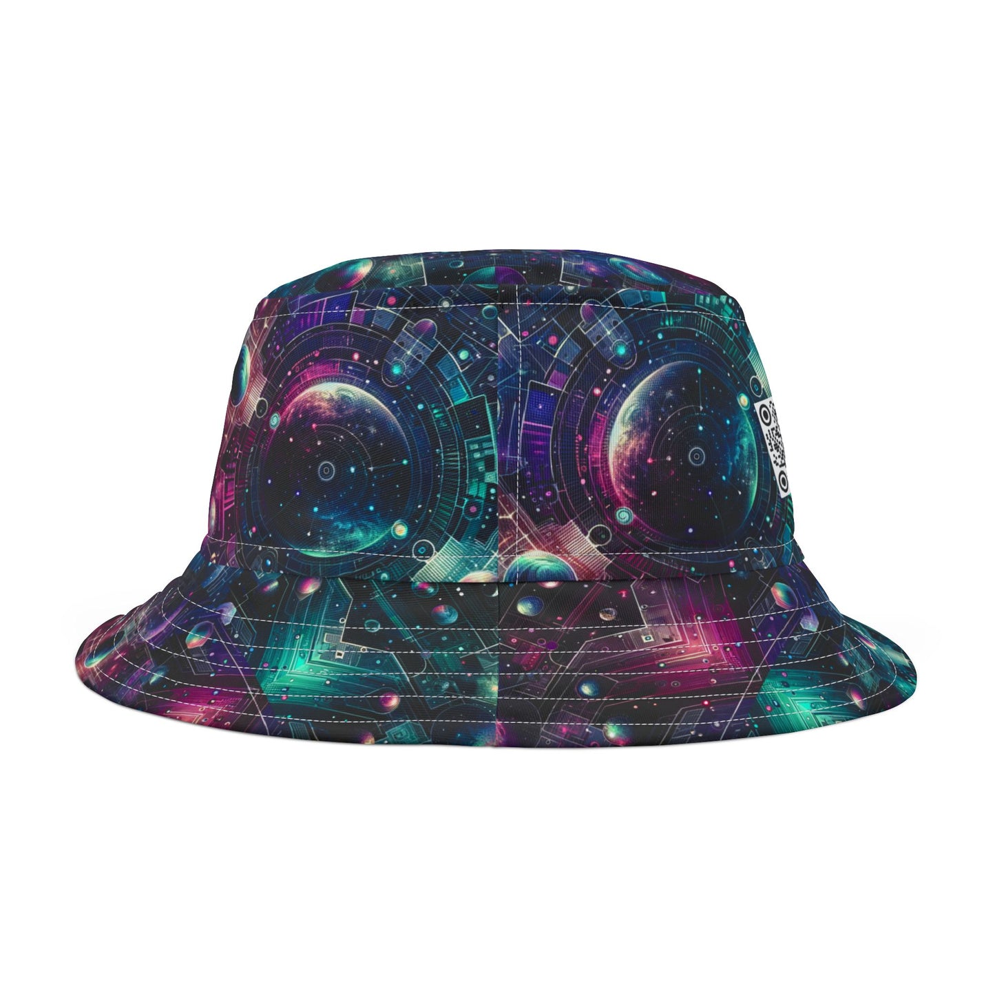 Galactic Hues Tech-Forward Cosmic Fusion Bucket Hat - 8404 Design-59