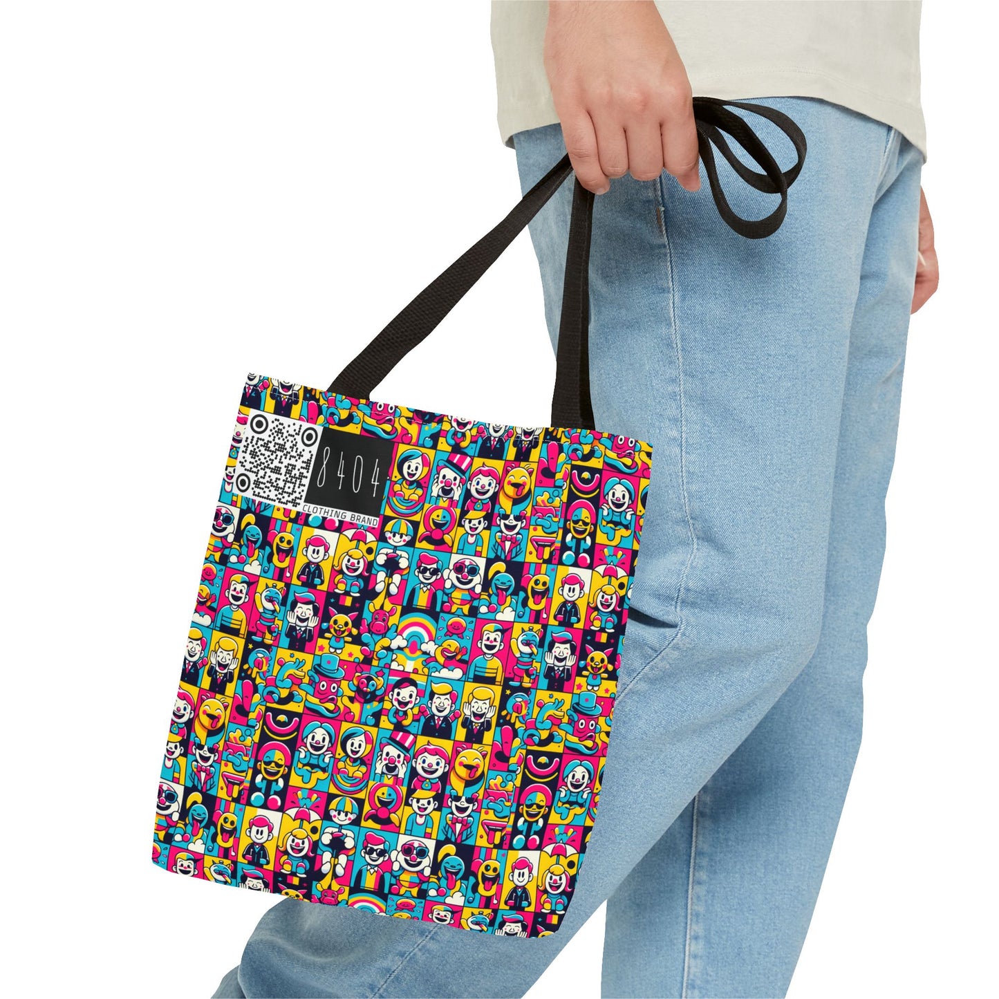 Neon Pop Playful Pop Culture Mashup Tote Bag - 8404 Design-60