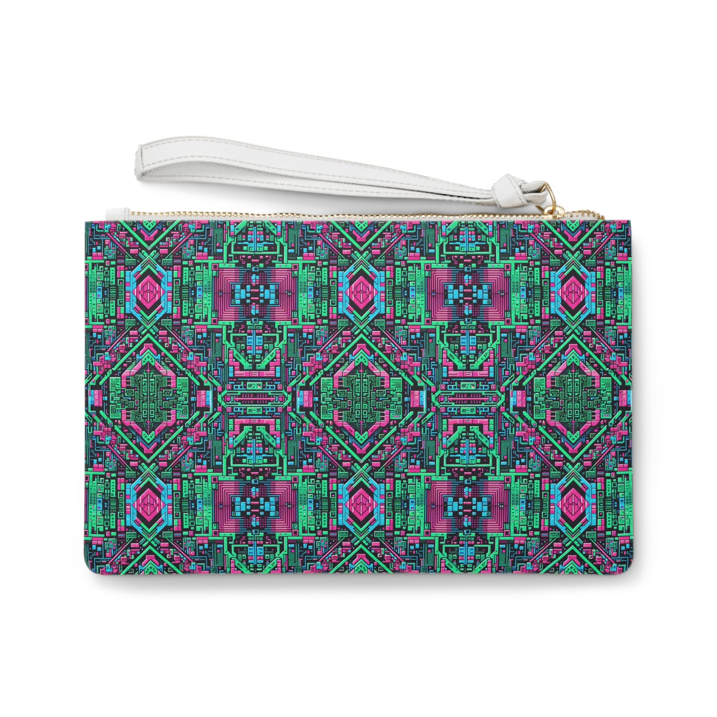 Digital Glitch Vibes Tech-Inspired Streetwear Clutch Bag - 8404 Design-71