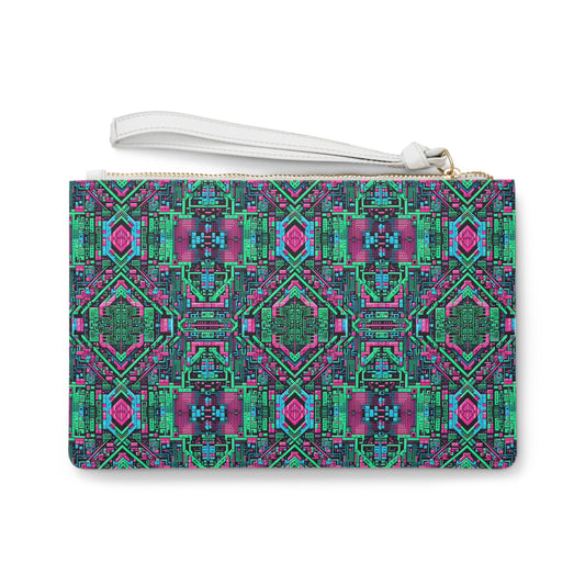 Digital Glitch Vibes Tech-Inspired Streetwear Clutch Bag - 8404 Design-71