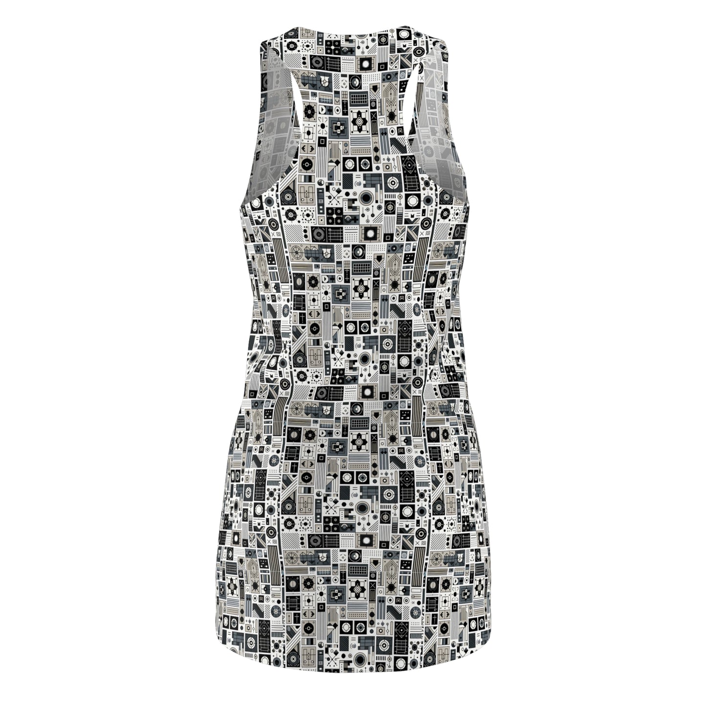 Digital Minimalism Minimalist Tech Women's Cut & Sew Racerback Dress - 8404 Design-45