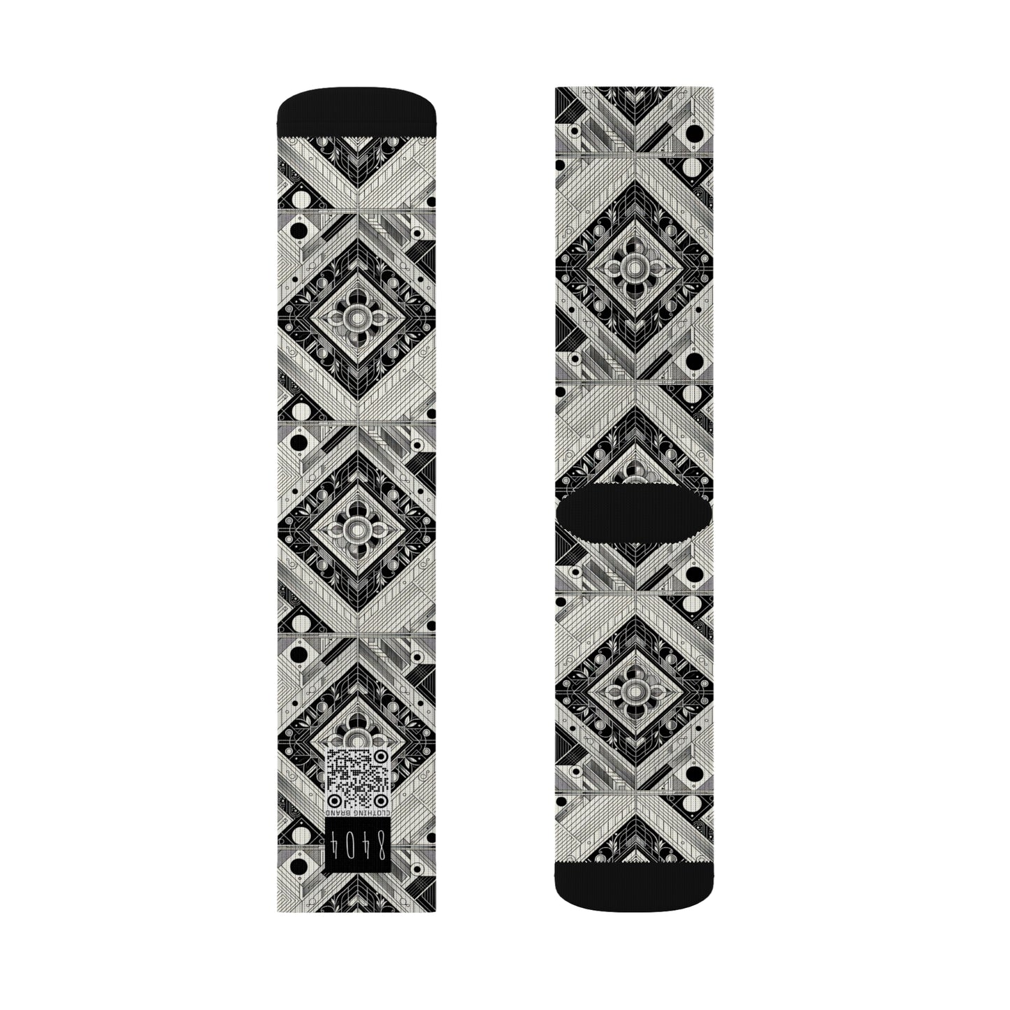 Tech Minimalism Minimalist Tech Sublimation Socks - 8404 Design-54