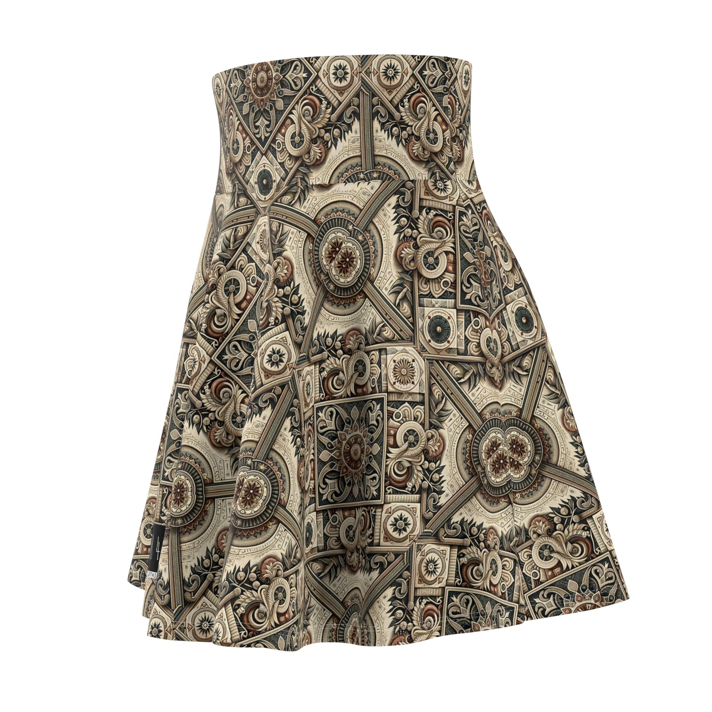 Graphic Workwear Capsule Artisanal Workwear Fusion Women's Skater Skirt - 8404 Design-61